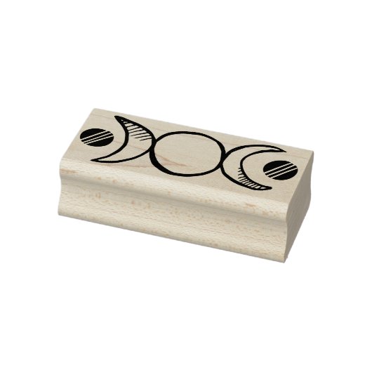 Drievoudige Maan Rubberstempel (Stempel)