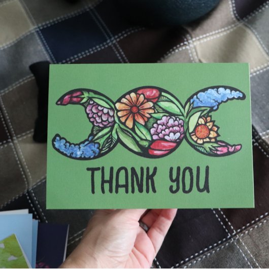 Drievoudige maan symbool tuin bloei kaart