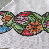 Drievoudige maan symbool tuin bloei theedoek