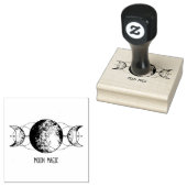 drievoudige maanstempel 	rubberstempel (Gestempeld)