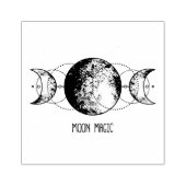 drievoudige maanstempel 	rubberstempel (Afrduk)