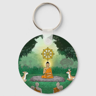 Drievoudige Pareltjes: Boeddha, Dharma, Sangha Sle Sleutelhanger