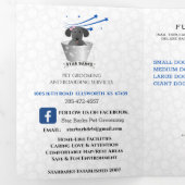 Drievoudige promotiekaart voor huisdierverzorgers drieluik kaart (Binnenzijde eerst)