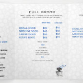 Drievoudige promotiekaart voor huisdierverzorgers drieluik kaart (Binnenkant midden)