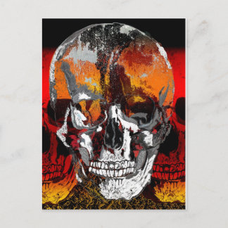 Drievoudige schedeltijden briefkaart