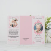 Drievoudige Sjabloon van het begrafenisprogramma (Staand voorkant)