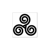 drievoudige spiraalvormige zegel 	rubberstempel (Afrduk)