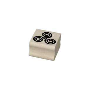 drievoudige spiraalvormige zegel rubberstempel