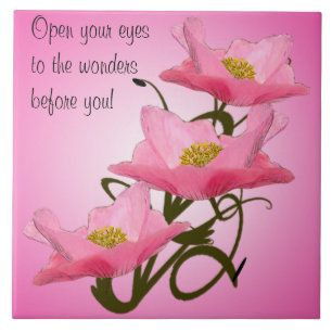 Drievoudige stapel  roze roze roze roze roze roze  tegeltje