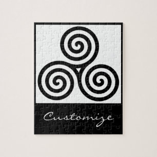 Drievoudige Zwarte Spiralen Thunder_Cove Legpuzzel
