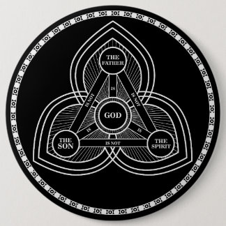 Drievuldigheid De Vader, de Zoon en de Heilige Gee Ronde Button 6,0 Cm