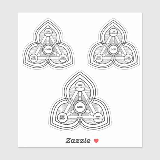 Drievuldigheid De Vader, de Zoon en de Heilige Gee Sticker (Vel)