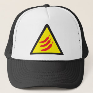 Driewaarschuwingsteken hot Chili Pepper Trucker Pet