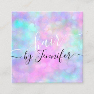 Drift 6 Punts Hairdresser Makeup Holographic Vierkante Visitekaartje