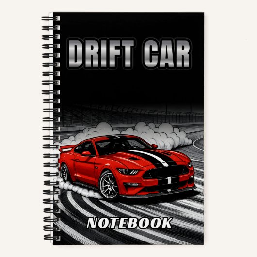 Drift Auto Rood Notitieboek Cover (Voorkant)