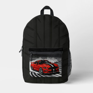 Drift Auto Rood Spier Bedrukte Rugzak
