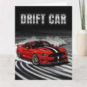 Drift Auto Rood Spierballen Kaart (Voorkant)