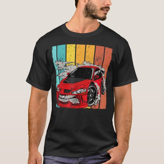 drift-autoretroflector racecar-beweging t-shirt (Voorkant)