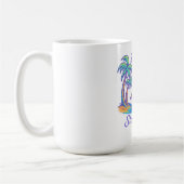 Drift Away & Stay Wild - Neon Surfer-vibes Koffiemok (Links)