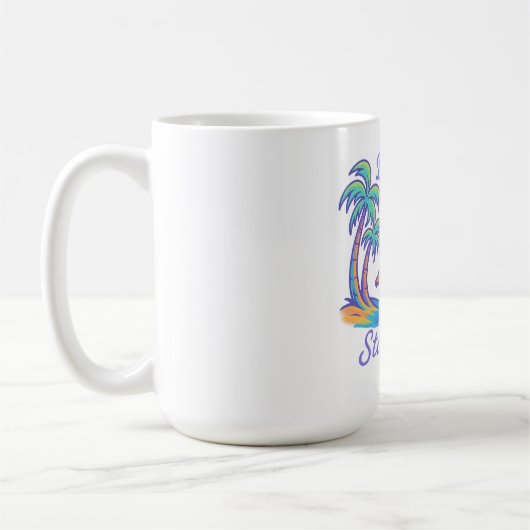 Drift Away & Stay Wild - Neon Surfer-vibes Koffiemok (Links)