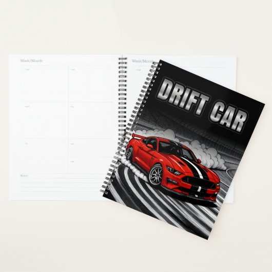 Drift Car Red Muscle Planner (Display)