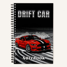 Drift Car Red Notebook Cover Notitieboek