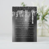 Drift Silver Black Sepia Bridal Woodland Wedding Kaart (Staand voorkant)