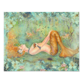 Drift vreedzame zeemeermin print van Renee Foto Afdruk