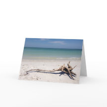 Drift Wood op het strand Frameable Moederdag kaart