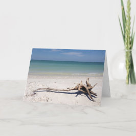 Drift Wood op het strand Frameable Moederdag kaart