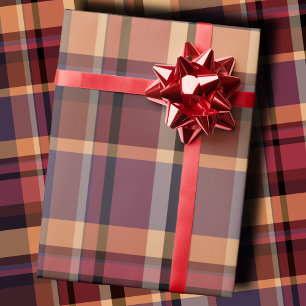 Driftige Oversized Herfst Zonsondergang Schotse Ru Cadeaupapier