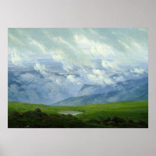 Drifting Clouds door Caspar David Friedrich Poster (Voorkant)