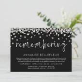 Drifting Flowers Herinnering Jubileum dood Kaart (Staand voorkant)