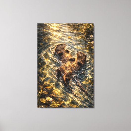 Drifting Together | Otter Art | Toile Tendue (Recto)
