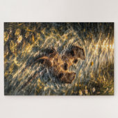 Drifting Together | River Otter Art | Puzzle (Horizontal)