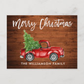 driftkerstboom met houtpenseel briefkaart (Voorkant)