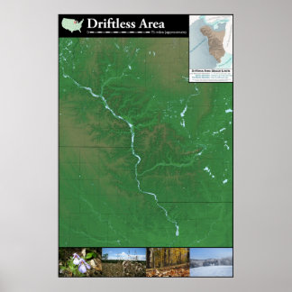 Driftless Area Map Poster (24x36inch)