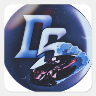 Driftstyle rook vierkante sticker