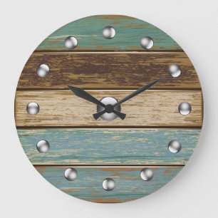 Driftwood 3 wandklok grote klok