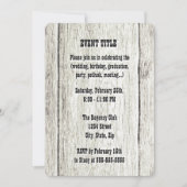 Driftwood Achtergronduitnodiging Kaart (Voorkant)