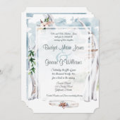 Driftwood Arbor Beach Wedding Invitation Kaart (Voorkant / Achterkant)