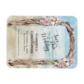 Driftwood Beach Arbor Wedding Save the Date Magneet (Horizontaal)
