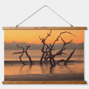 Driftwood Beach bij zonsopgang Jekyll Island Georg Hangend Wandkleed