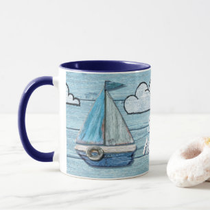 Driftwood Beach design jacht 2 tone koffiekoffie m Mok