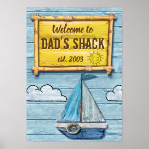 Driftwood Beach House poster van het pakbon van pa