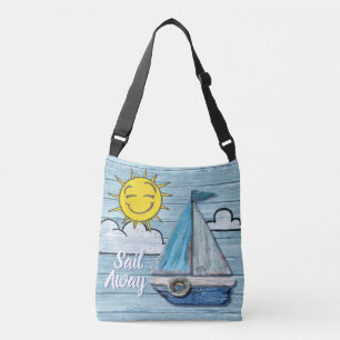 Driftwood Beach ontwerp Yacht cross body tas. Crossbody Tas