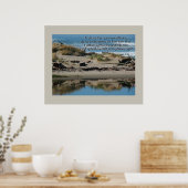 Driftwood Beach & River Isaiah 41:10 Afdruk Poster (Keuken)