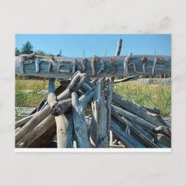 Driftwood Friendship Beach Scene Briefkaart