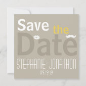 Driftwood Gele Foto Modern Save the Date (Achterkant)