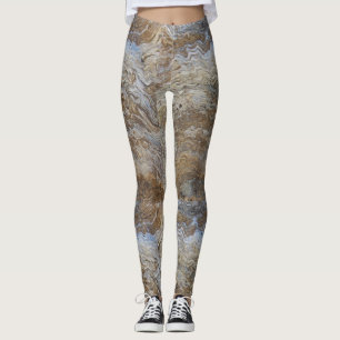 Driftwood Grain Foto Bruin Rustic Woodgrain Leggings